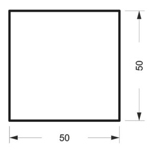 TUBO QUADRADO 50X50MM #1,40MM - BRONZE