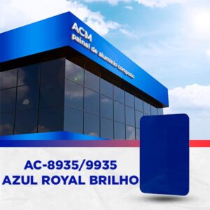 PAINEL ACM - AZUL ROYAL BRILHO - 1.220 X 5.000MM, 3MM