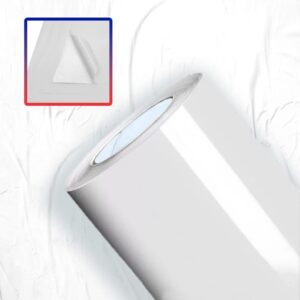 VINIL AUTO ADESIVO FILME BRANCO BRILHANTE 100MICRONS, COLA ALTO TACK E LINER 140GSM/M2 ROLO 1,27X50M