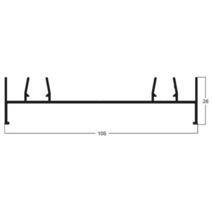 MARCO LATERAL/CORRER 3 FOLHAS - BRANCO