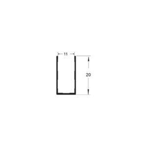 PERFIL U 20X11MM #0,90MM - BRANCO