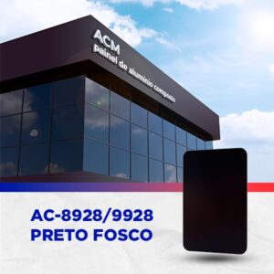PAINEL ACM - PRETO FOSCO - 1.220 X 5.000MM, 3MM